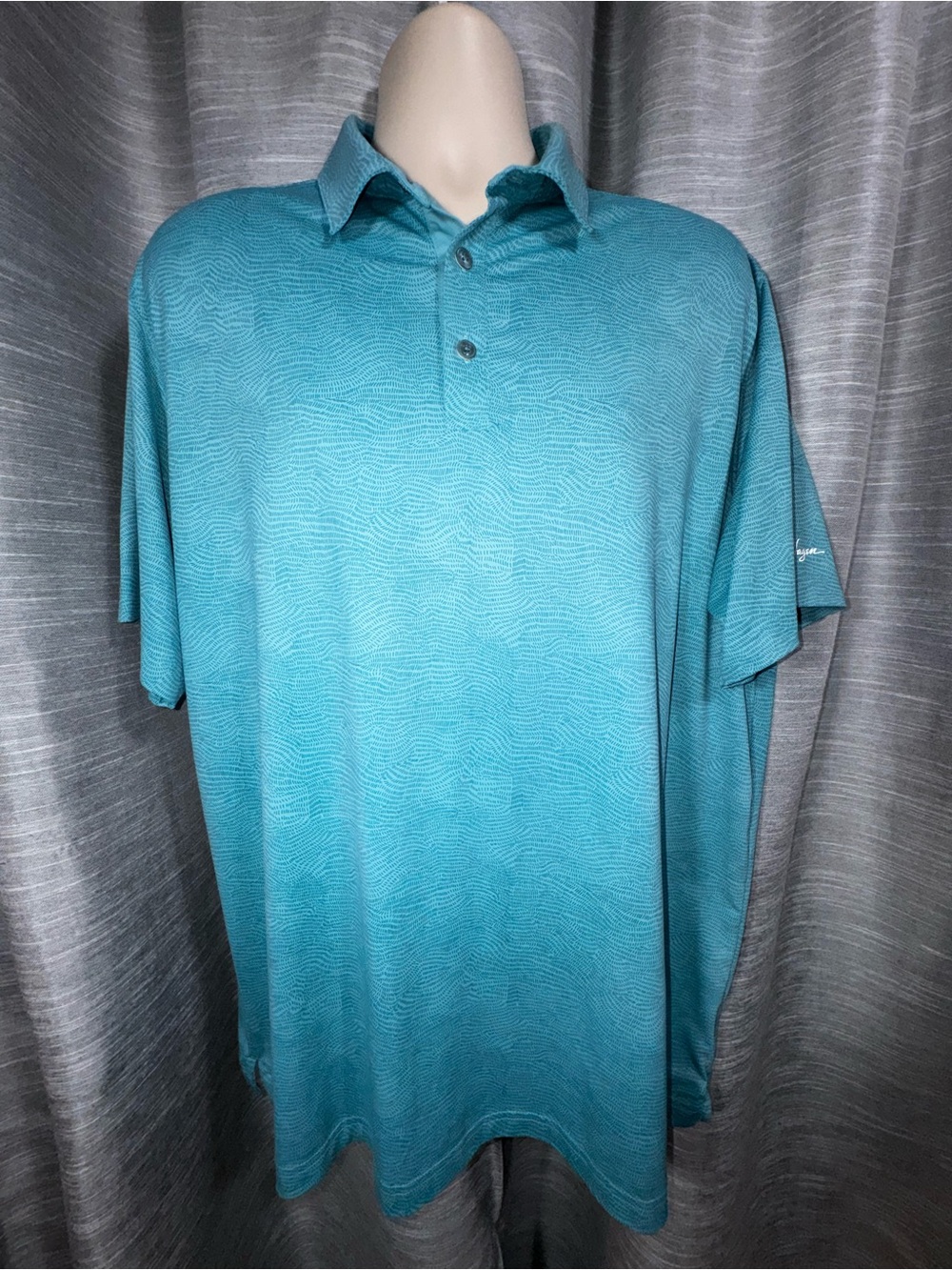 Walter Hagen Teal Men's Short-Sleeve Polo XL